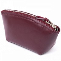 Женская кожаная косметичка Amelin GRANDE PELLE 11300 Сливовая