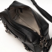 Женский молодежный кожаный клатч ALEX RAI 60072 black