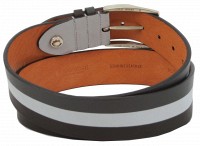 Женский кожаный ремень Farnese, Италия,  коричневый с серым