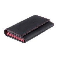Женский кожаный кошелек Visconti CD21 Topaz (Black Red)