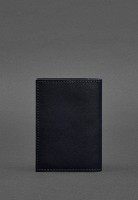 Кожаная обложка для паспорта 1.2 синяя Краст BN-OP-1-2-NAVY-BLUE