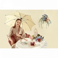 Зонт женский механический Fulton L908-039595 Kensington UV Star Cream