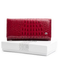 Женский лаковый кожаный кошелек PE DR. BOND PEW1-V red