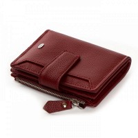Женский кожаный кошелек Classik  DR. BOND WN-23-11 wine-red