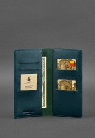 Кожаное портмоне-купюрник BlankNote 11.0 зеленое BN-PM-11-MALACHITE