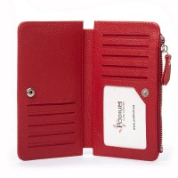 Женский кожаный кошелек Classik  DR. BOND WN-23-16 red