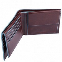 Коричневое кожаное мужское портмоне Piquadro Blue Square (PU1392B2_MO)