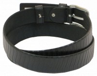 Мужской кожаный ремень под брюки Skipper 1040-35 черный 3,5 см