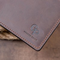 Мужское кожаное портмоне GRANDE PELLE 11310 Коричневое