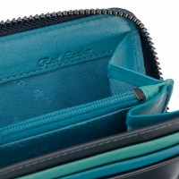 Женский кожаный кошелек Visconti BR76 (Blue/Orchid)