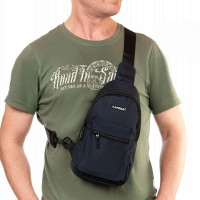 Мужская тканевая сумка-слинг Lanpad 3073 blue