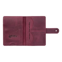 Обложка для паспорта из кожи Hi Art «Mehendi Classic» PB-02/1 Shabby Plum
