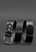 Кожаный мужской узкий ремень BlankNote 33 мм BN-BELT-3-RAVEN