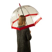 Женский механический зонт-трость Fulton Birdcage-1 L041 Red (Красный)