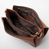 Женская кожаная сумка ALEX RAI 99105 l.brown
