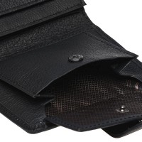 Мужской чёрный кожаный кошелёк Horse Imperial K1010a-black