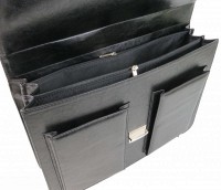 Мужской деловой портфель из эко кожи Exclusive 722900 черный