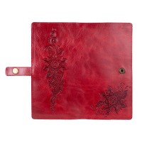 Тревел-кейс из кожи Hi Art TC-01 Crystal Red Mehendi Classic