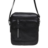 Мужская чёрная кожаная сумка Keizer K12051-black