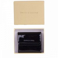 Кожаный женский кошелек Smith and Canova 28611 Haxey (Black Patent)