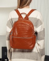 Женский кожаный рюкзак ALEX RAI 95518-9 camel