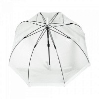 Механический женский прозрачный зонт-трость FULTON BIRDCAGE-1 L041 - WHITE