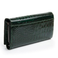 Женский лаковый кожаный кошелек PE DR. BOND PEW1-V-2 green