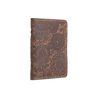 Обложка для документов из кожи HiArt AD-03 Shabby Olive Mehendi Art