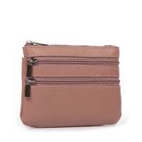 Женская кожаная косметичка-ключница Cosmetic A-00141 pink