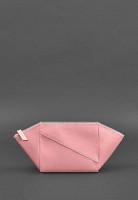 Женская кожаная косметичка BlankNote розовая Краст BN-CB-2-PINK-PEACH