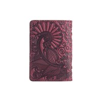 Обложка для документов из кожи HiArt AD-03 Shabby Plum Mehendi Art