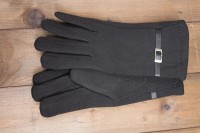 Перчатки женские чёрные трикотажные 8153s1 S
