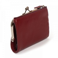 Женский кожаный кошелек Classik  DR. BOND WN-23-13 wine-red