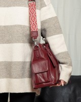 Женская кожаная сумка классическая ALEX RAI 91008-9 bordo