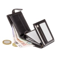 Мужской  кожаный кошелек Visconti MZ5 Rome c RFID (Italian Black)