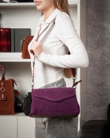 Женская замшевая сумка ALEX RAI 99118 bordo