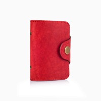 Картхолдер из кожи HiArt CH-03 Shabby Red Berry