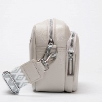 Женский молодежный кожаный клатч ALEX RAI 3803 pale grey