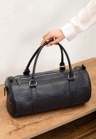 Мужская  кожаная сумка Harper темно-синяя краст  BN-BAG-14-NAVY-BLUE