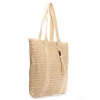 Пляжная плетеная сумка PODIUM 9817 beige