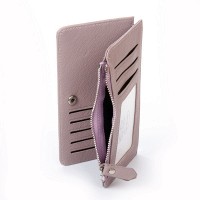 Женский кожаный кошелек Classik  DR. BOND WN-23-16 pink-purple