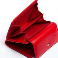 Женский кожаный кошелек Bright DR. BOND WS-31 red
