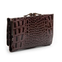 Женский лаковый кожаный кошелек PE DR. BOND PEW214 brown