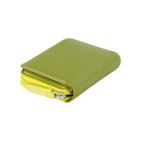 Кожаный женский кошелек Visconti RB53 Hawaii c RFID (Lime Multi)