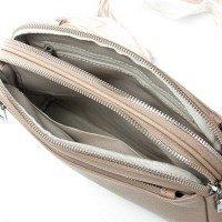 Женский молодежный кожаный клатч ALEX RAI 99092 beige