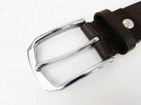 Ремень из кожи SVETLANA ZUBKO «STEEL» PK351A Пряжка с нержавеющей стали