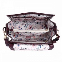 Женская кожаная сумка Ashwood C55 Bordo (Бордовый)