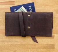 Тревел-кейс кожаный ручной работы кожи BlankNote 1.0 орех