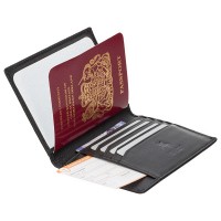 Обложка для документов из кожи Visconti 2201 Polo (Black)
