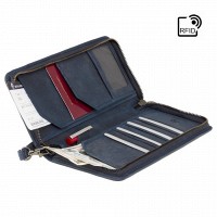 Кожаный тревел-кейс с RFID защитой Visconti 728 oil blue